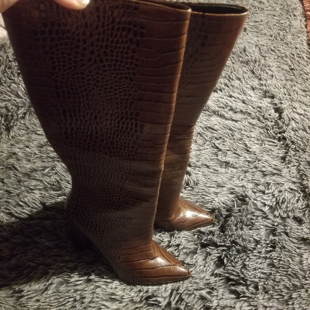 ALDO Brown Croc Boots
